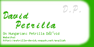 david petrilla business card